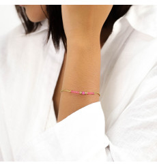 franck herval-lena-bracelet-ajustable-rose-bijoux totem.