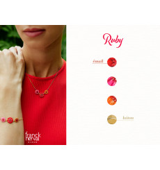 franck herval-ruby-bracelet-ajustable-orange-bijoux totem.
