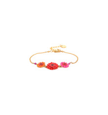 franck herval-ruby-bracelet-ajustable-3 gerberas-bijoux totem.