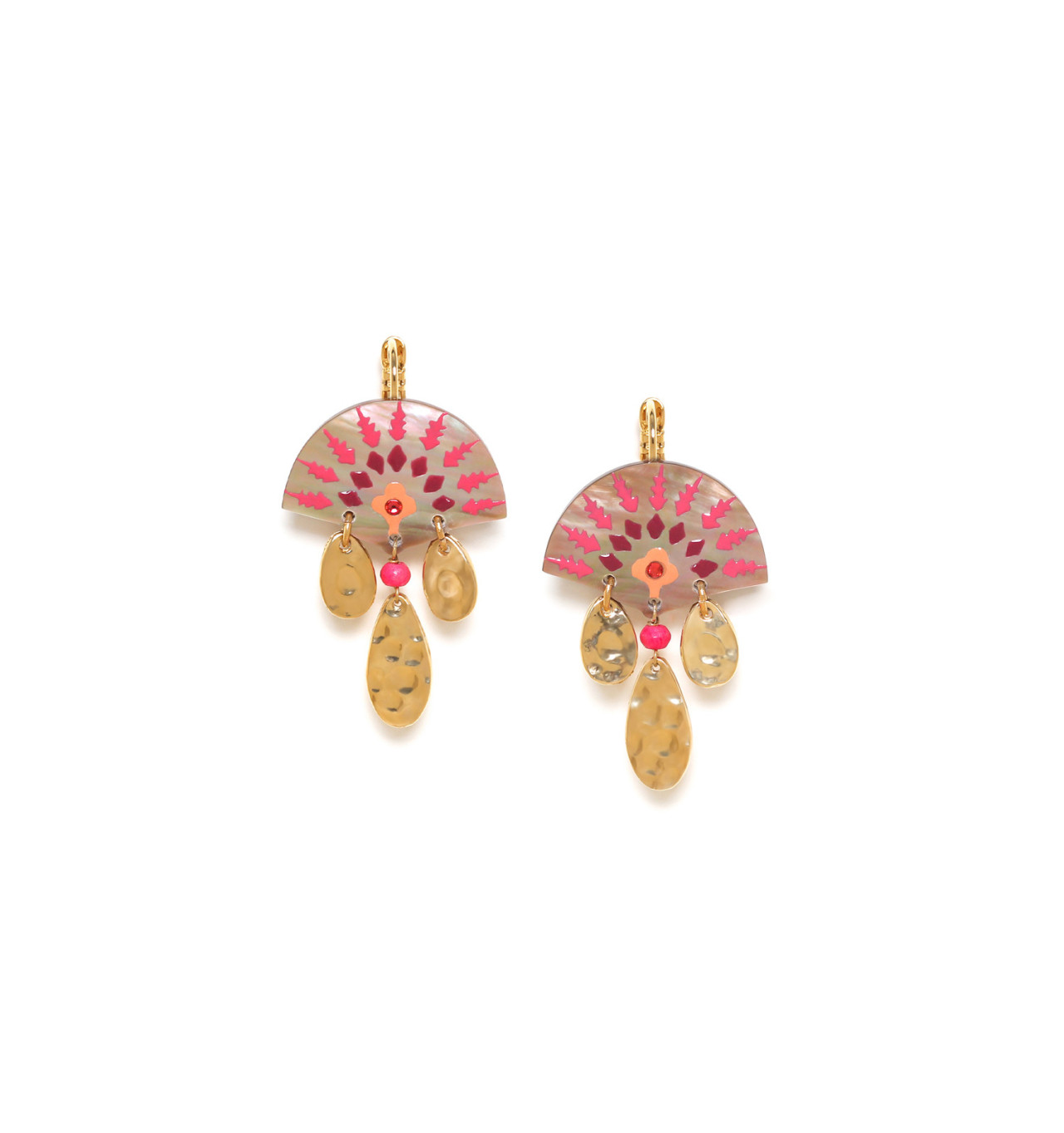 franck herval-yoko-boucles d'oreilles-3 pampilles-bijoux totem.