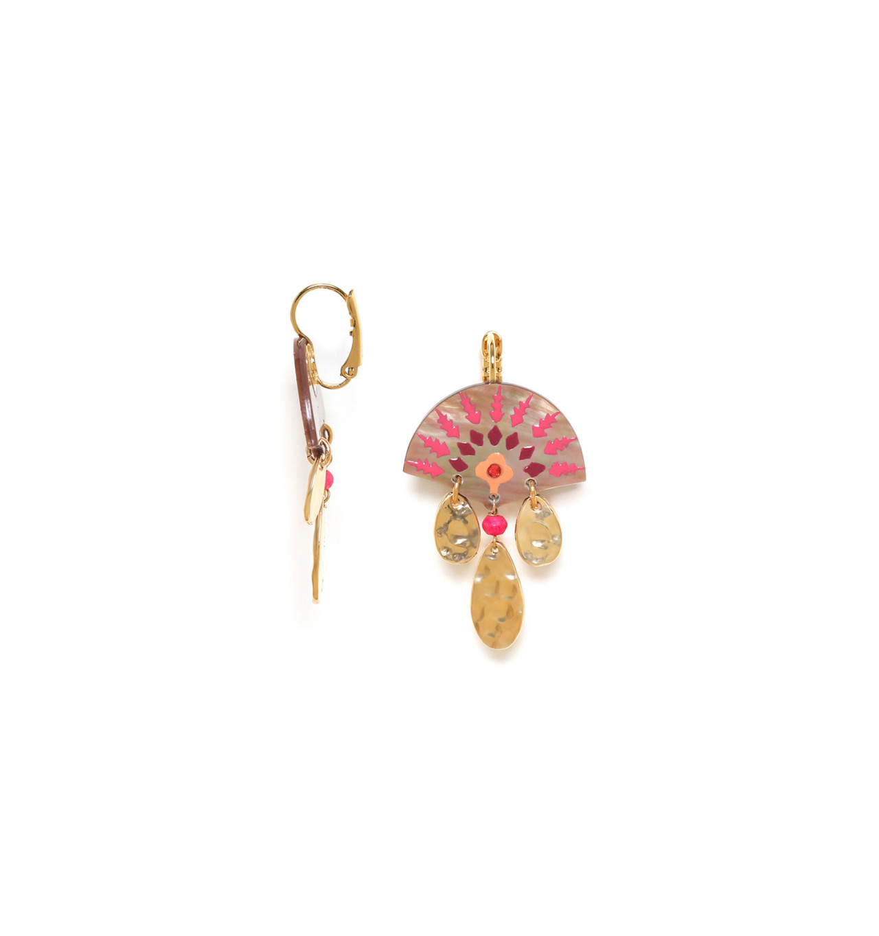 franck herval-yoko-boucles d'oreilles-3 pampilles-bijoux totem.