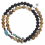 doriane-bijoux-élastiqué-2 tours-bracelet-homme-jaspe-turquoise-argent-bijoux totem