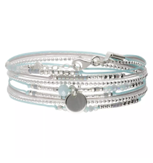 doriane bijoux-bracelet-argent-2 tours-bleu-gris-blanc-bijoux totem.