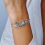 doriane bijoux-bracelet-argent-2 tours-beige-rose-bijoux totem.