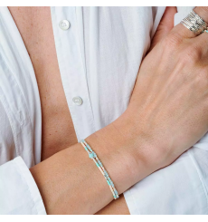 doriane-bijoux-bracelet-2 tours-extensible-argent-bleu-turquoise-rose-bijoux totem.