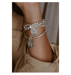 secret de cuir-bracelet-élastiqué-2 rangs-bijoux totem.