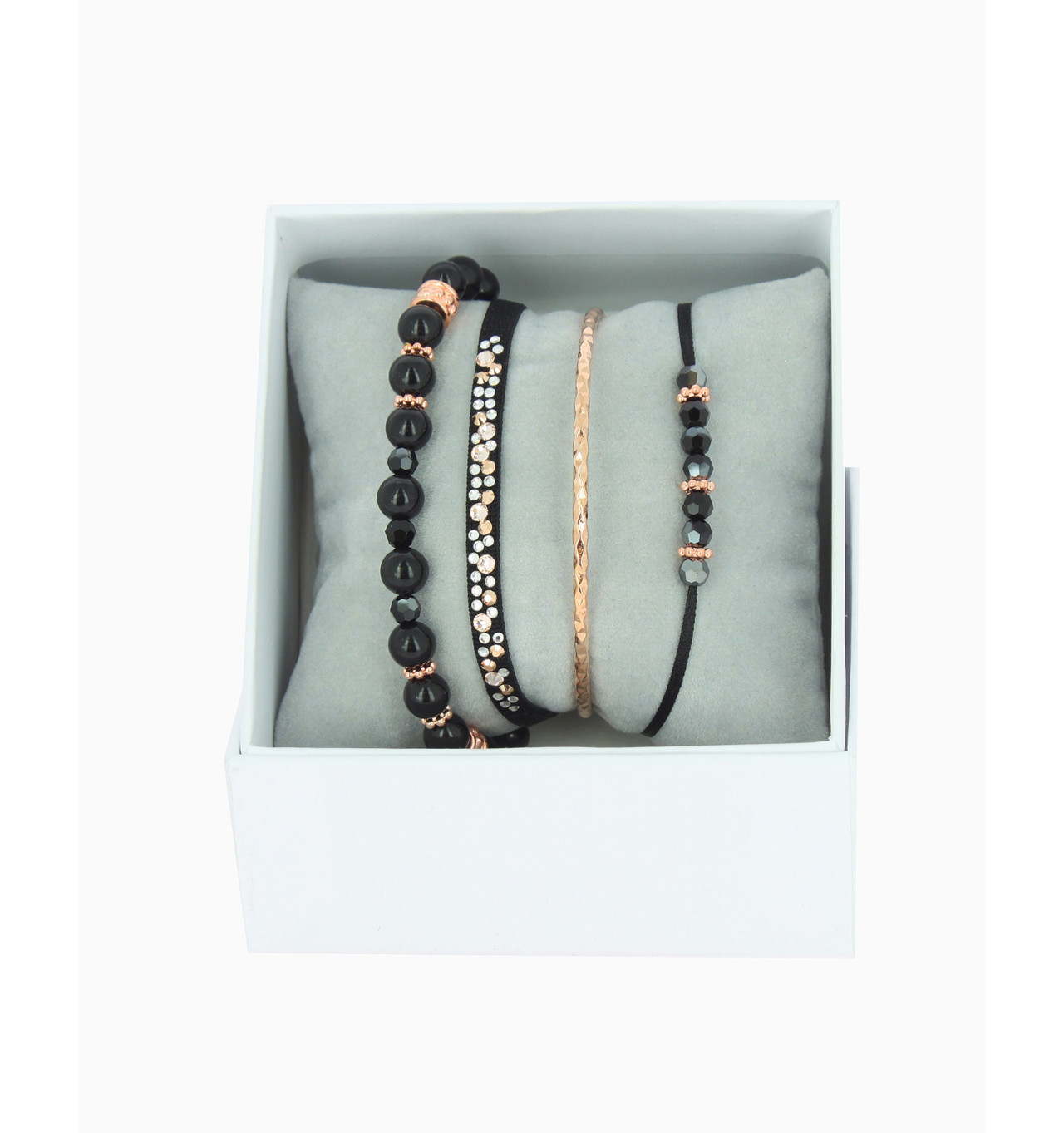 les interchangeables-strass box-bobo chic-4 bracelets-coffret-totem
