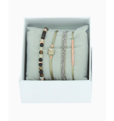 les interchangeables-strass box-fabric 4-bracelets-coffret-totem