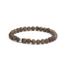 gemini-mat-bracelet-bronzite-acier-extensible-homme-bijoux totem