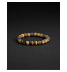 gemini-bracelet-black tiger-acier-pierre de tigre-extensible-homme-bijoux totem