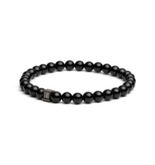 gemini-bracelet-black onyx-acier-onyx-extensible-homme-bijoux totem
