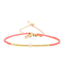 belle mais pas que-summer crush corail-bracelet-ajustable-clara-bijoux totem