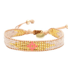 belle mais pas que-summer crush corail-bracelet-ajustable-olivia-bijoux totem