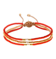 belle mais pas que-summer crush corail-bracelet-ajustable-mia-3 rangs-bijoux totem