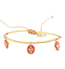 belle mais pas que-summer crush corail-bracelet-ajustable-lisa-bijoux totem