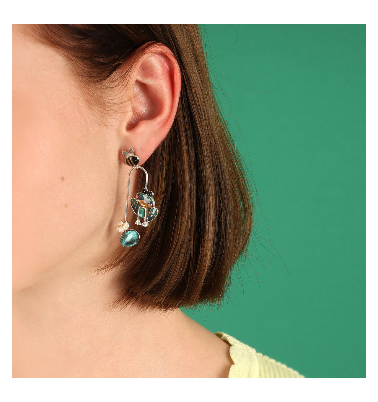 taratata bijoux-rainette-taraboum-boucles d'oreilles-bijoux totem