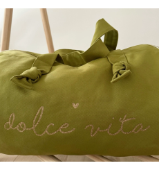 marcel&lily-sac-polochon-dolce vita-vert-bijoux totem
