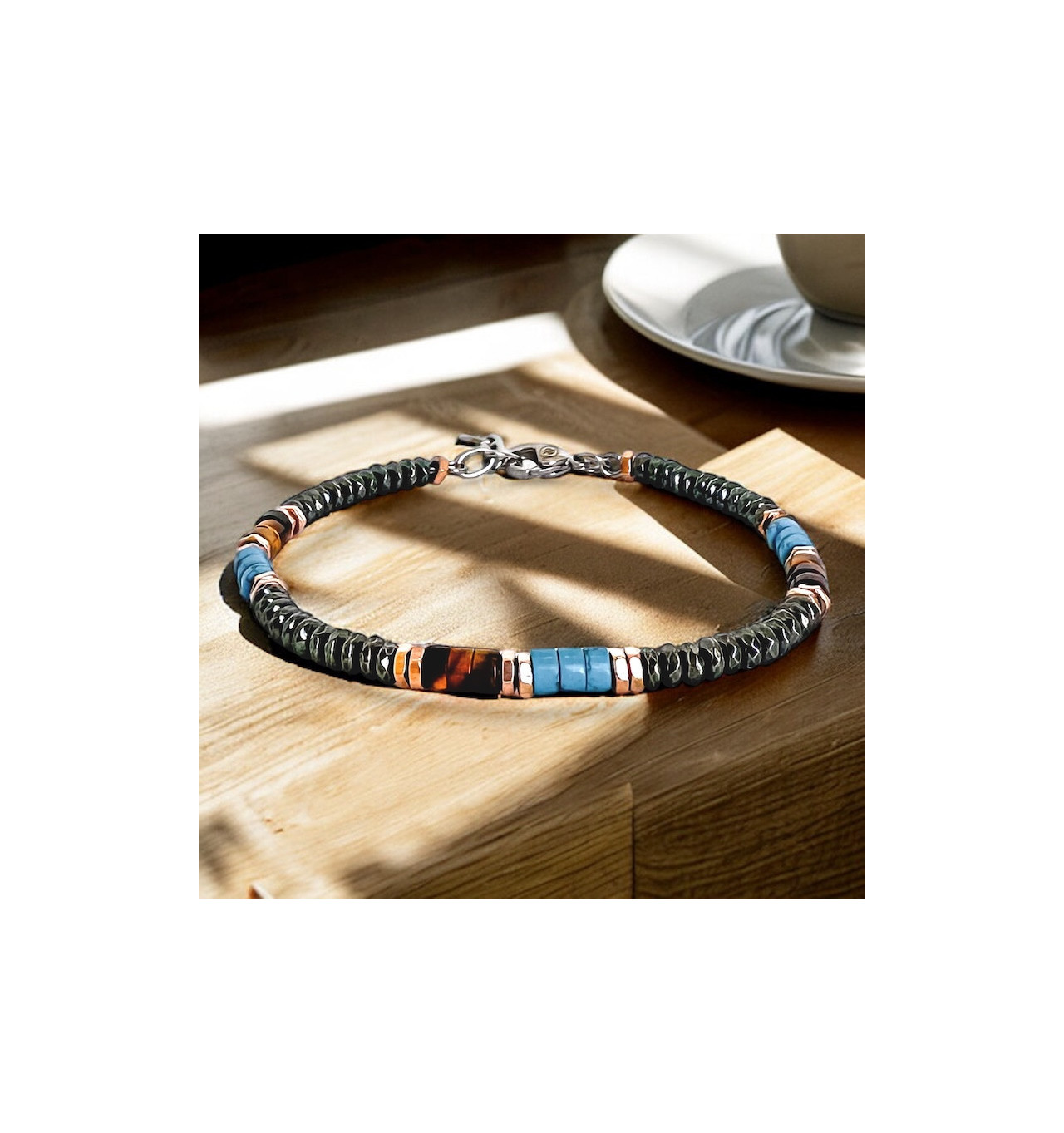elden paris-bracelet homme-acier-pierres-bijoux totem