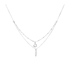 doriane bijoux-2 rangs-collier-argent 925-bijoux totem.