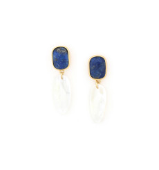 nature bijoux-cobalt-boucles d'oreilles-fantaisies-bijoux totem.