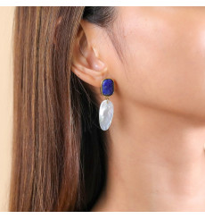 nature bijoux-cobalt-boucles d'oreilles-fantaisies-bijoux totem.