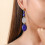 nature bijoux-cobalt-boucles d'oreilles-longues-bijoux totem.