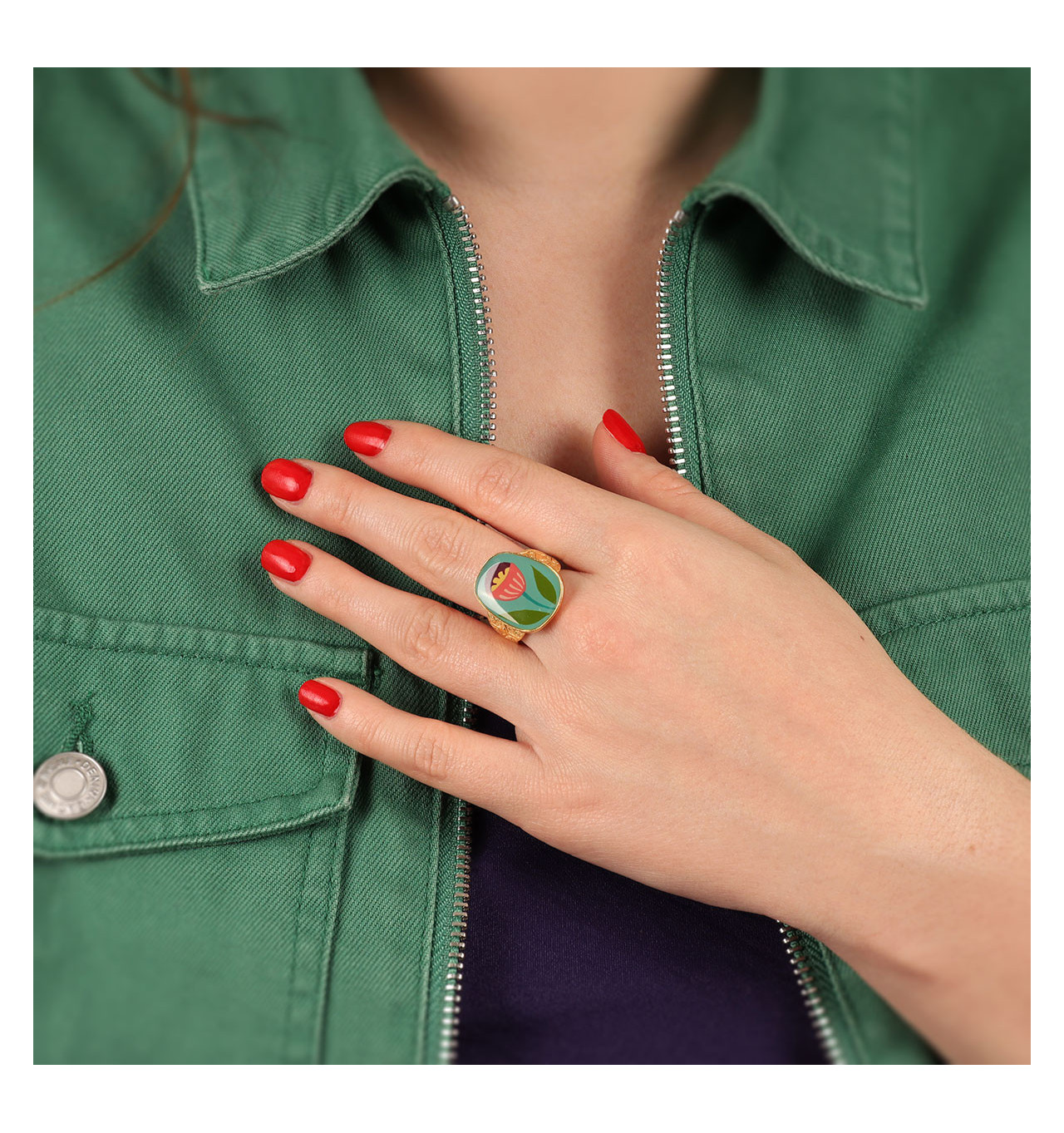 taratata bijoux-jeu de l’oie-bague-réglable-bijoux totem