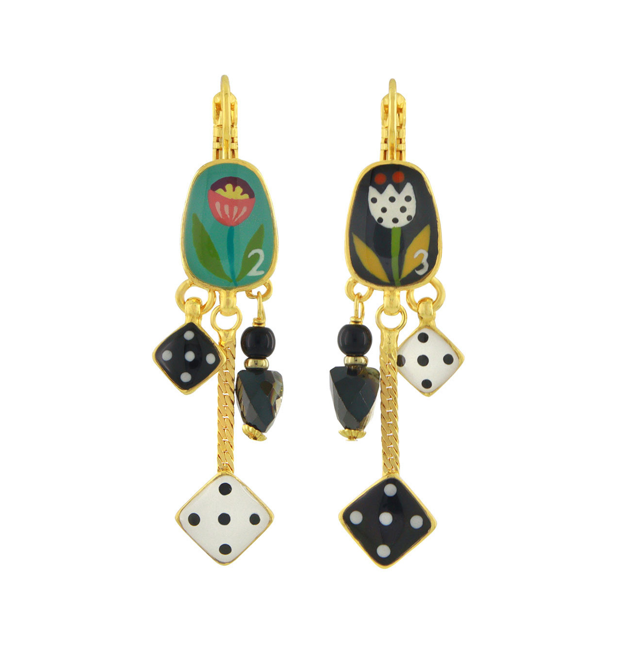 taratata bijoux-jeu de l’oie-dormeuses-pendantes-bijoux totem