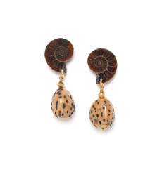 nature bijoux-wabi-boucles d'oreilles-top ammonite-bijoux totem.