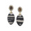 nature bijoux-zebra-boucles d'oreilles-longues-bijoux totem.