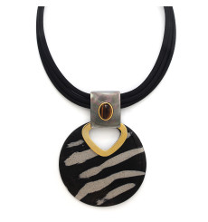 nature bijoux-zebra-collier-plastron-bijoux totem.