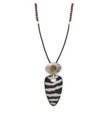 nature bijoux-zebra-collier-long-bijoux totem.