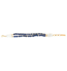 nature bijoux-cobalt-bracelet-2 rangs-nacre-lapis-bijoux totem.