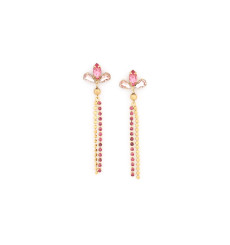 franck herval-Irene-boucles d'oreilles-longues strass-bijoux totem.