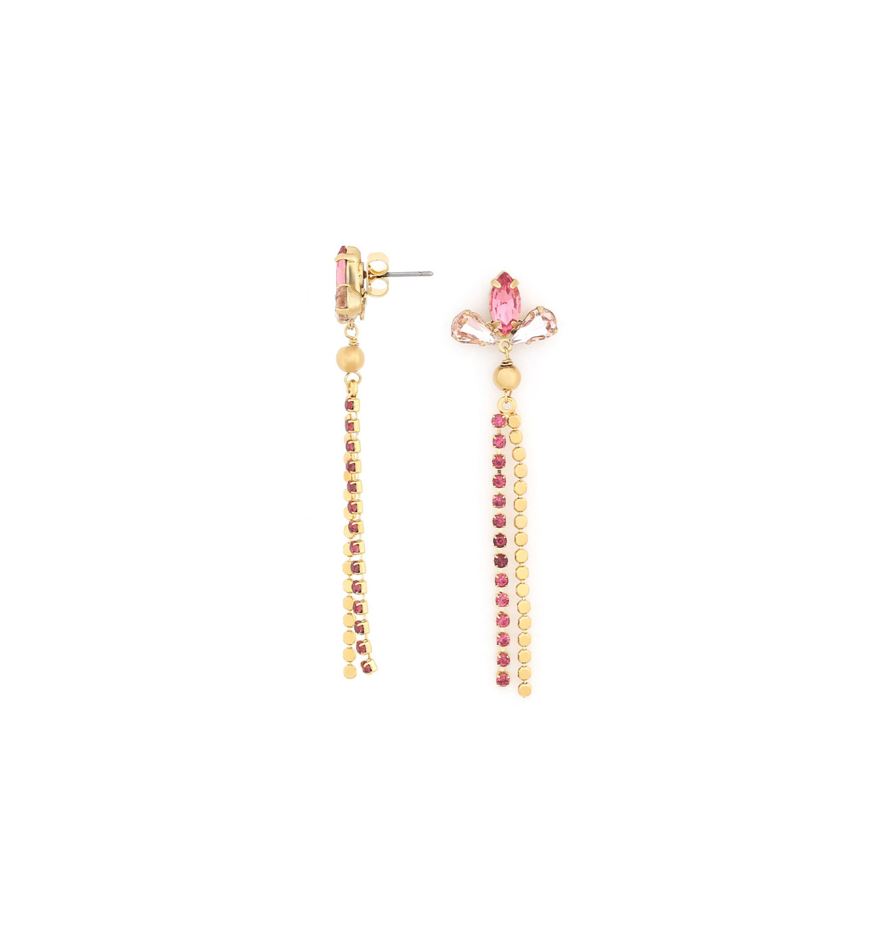 franck herval-Irene-boucles d'oreilles-longues strass-bijoux totem.