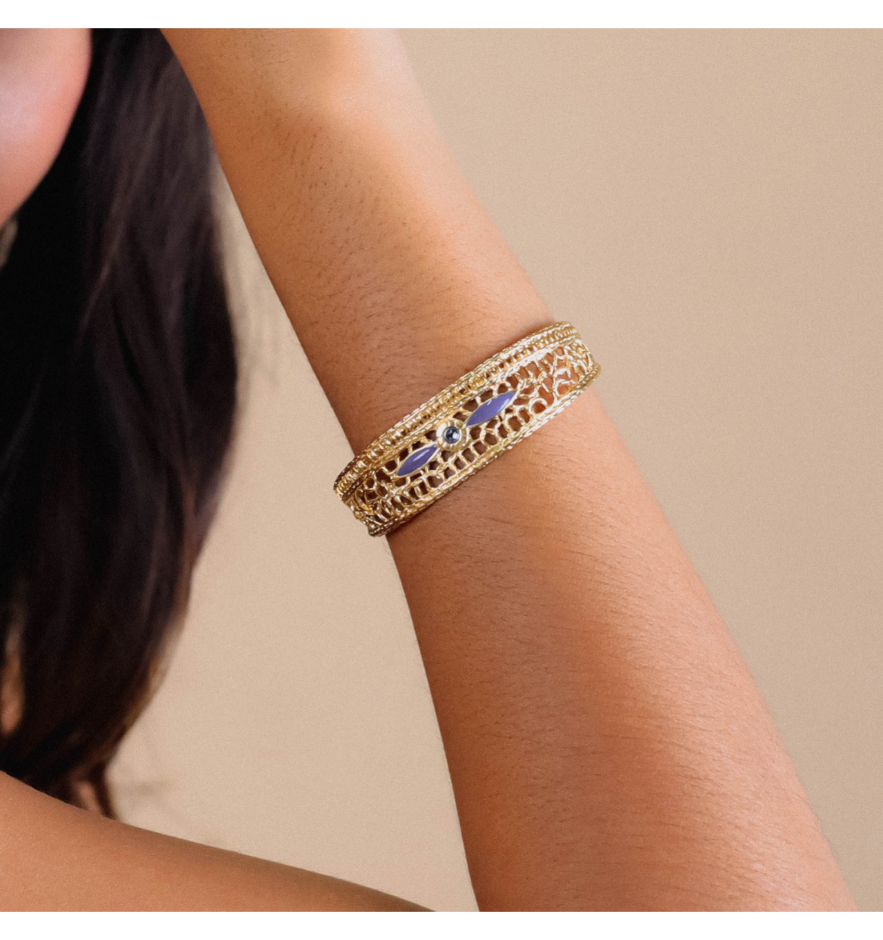 franck herval-naomie-bracelet-jonc-ajouré-bijoux totem.