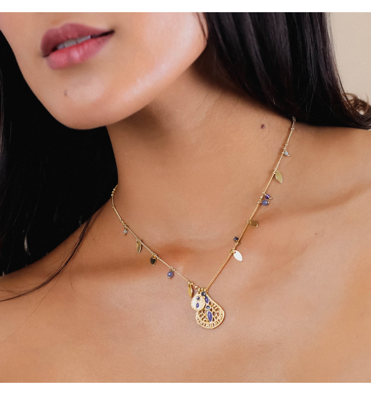 franck herval-naomie-collier-multi pampilles-bijoux totem.