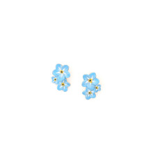 franck herval-neela-boucles d'oreilles-3 myosotis-bijoux totem.