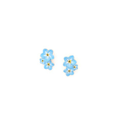 franck herval-neela-boucles d'oreilles-3 myosotis-bijoux totem.