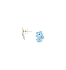 franck herval-neela-boucles d'oreilles-3 myosotis-bijoux totem.