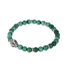 albert m-bijoux-bracelet-élastique-argent-malachite-bijoux totem