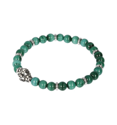 albert m-bijoux-bracelet-élastique-argent-malachite-bijoux totem