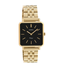 oozoo-montre-femme-acier-carrée-doré-bijoux totem