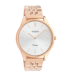 oozoo-montre-femme-acier-ronde-doré rose-bijoux totem