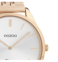 oozoo-montre-femme-acier-ronde-doré rose-bijoux totem