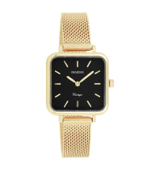 oozoo-montre-femme-acier-carré-acier-doré-bijoux totem