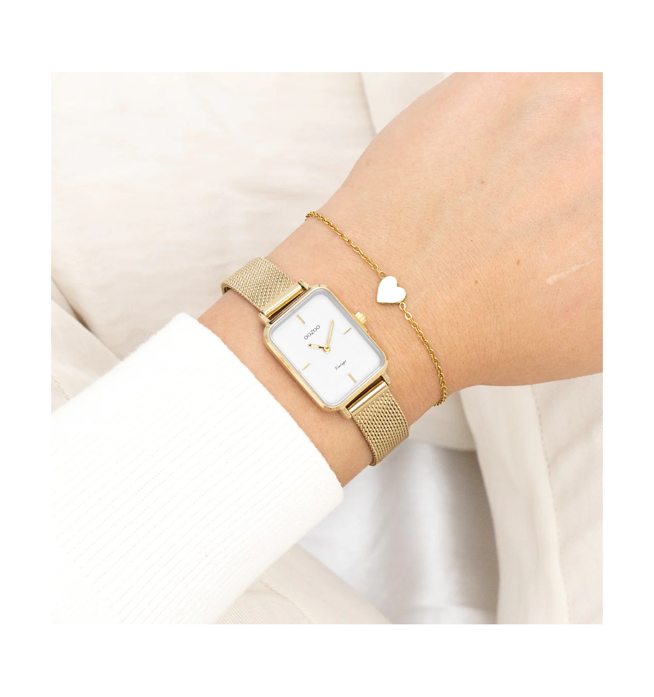 oozoo-montre-femme-acier-rectangle-acier-doré-bijoux totem