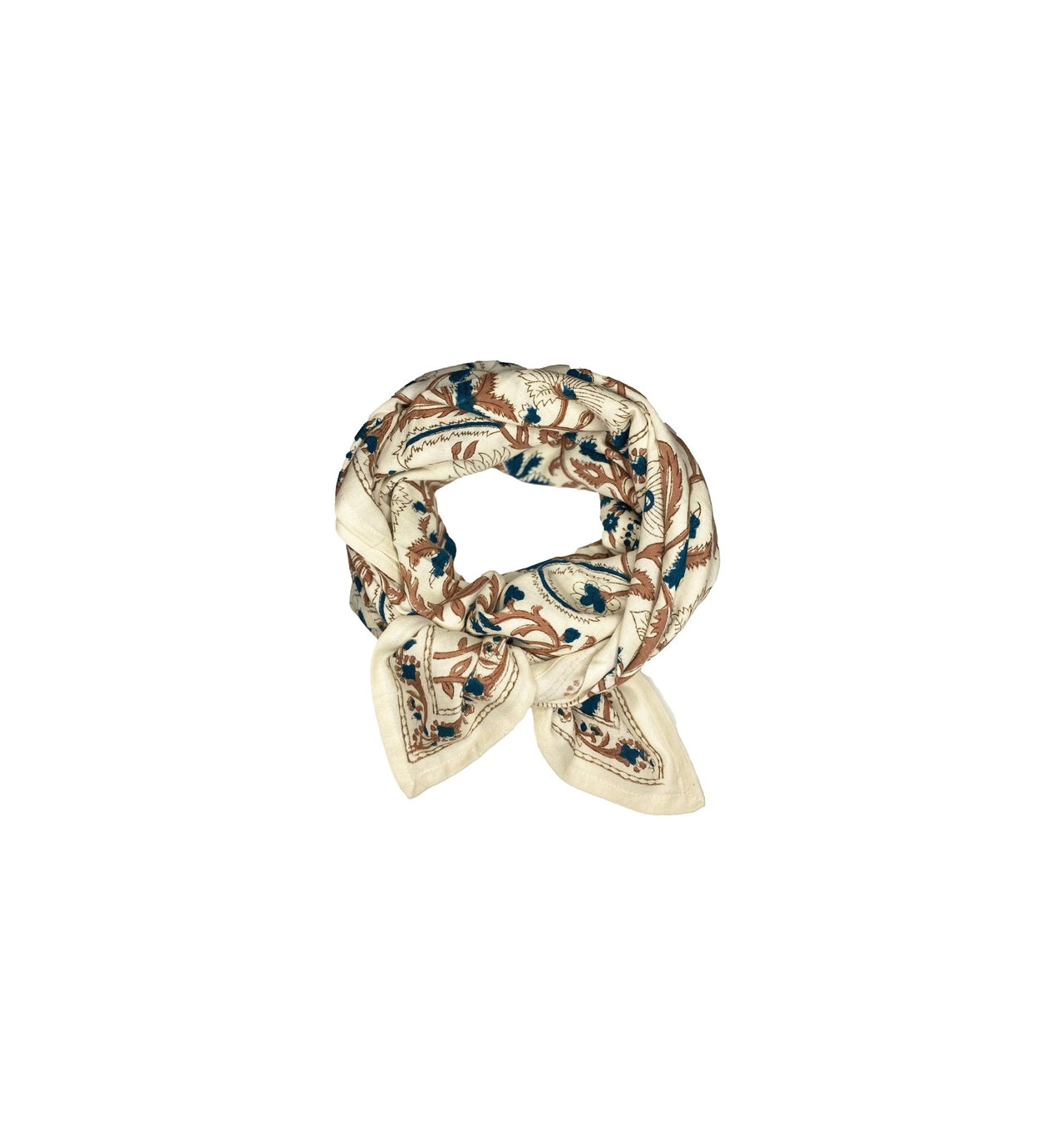 So family-foulard-delhi-prusse-coton-bijoux totem.