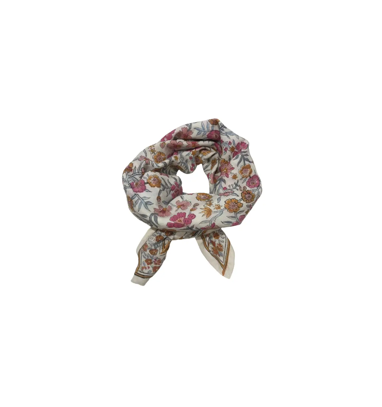 So family-foulard-dheli-azur-coton-bijoux totem.