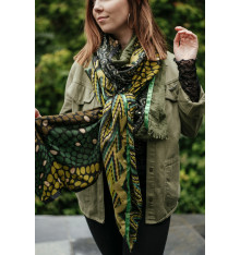 shanna-amélie-foulard-kaki-noir-vert-bijoux totem